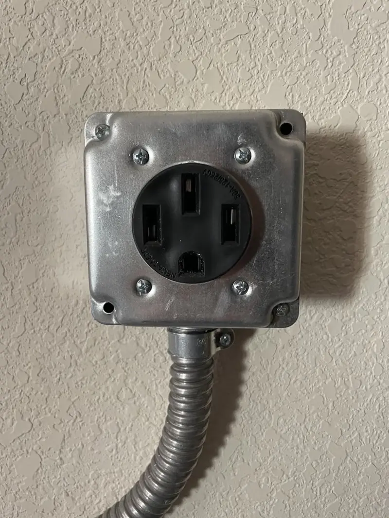 NEMA 14-50 outlet installed for Smart Home Electrical in Huntington